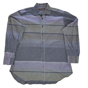 ⭐️Host Pick⭐ETRO Milano Men's Striped Button-Down Shirt Black, White, And Purple